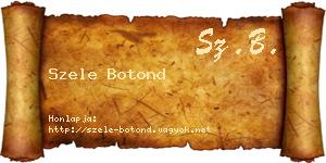 Szele Botond névjegykártya